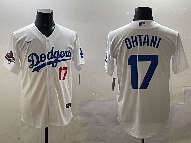Men Los Angeles Dodgers 17 Ohtani White Game 2025 Nike MLB Jersey style 03093